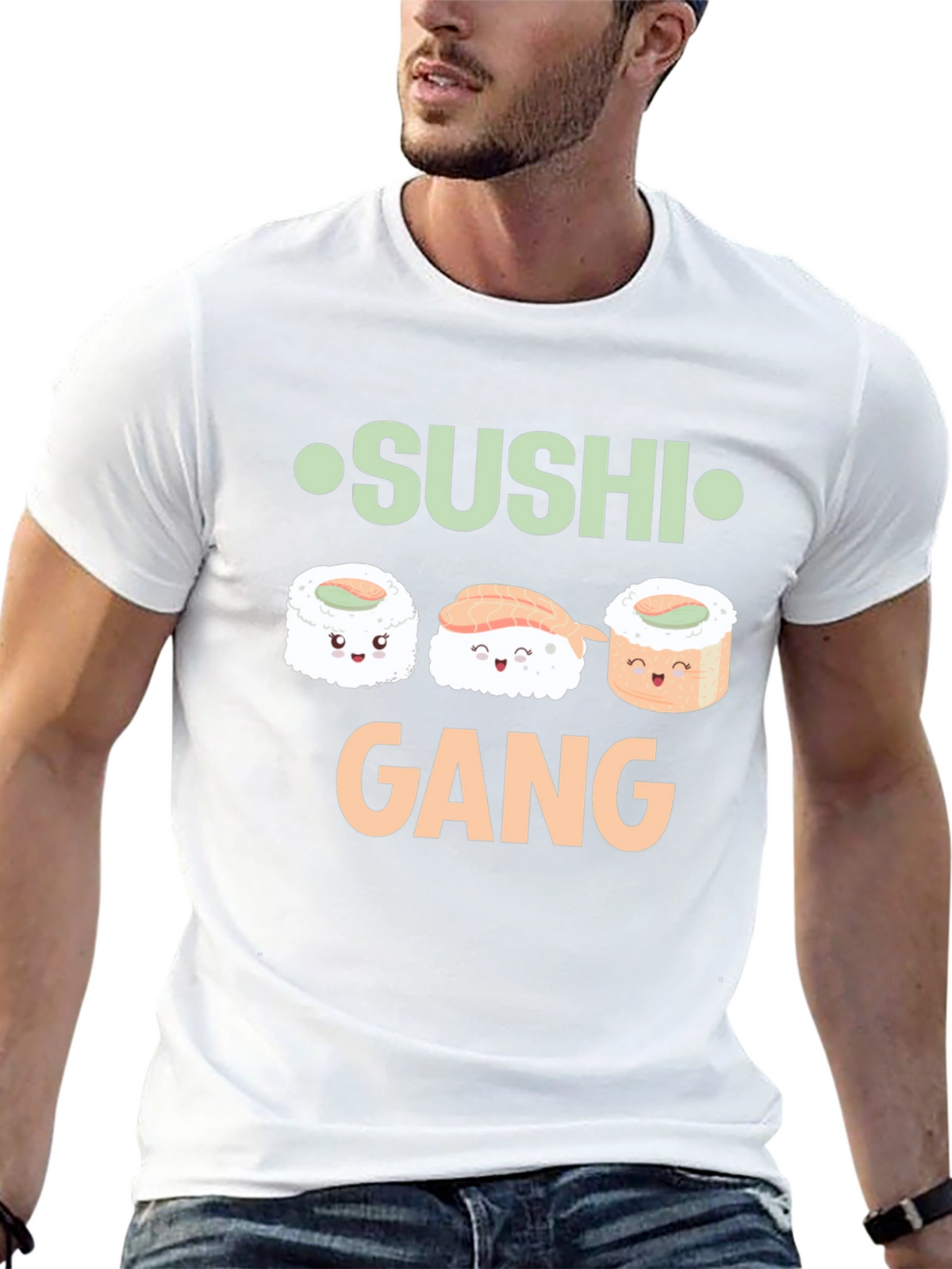 Sushi Gang T-Shirt - Fun Kawaii Design