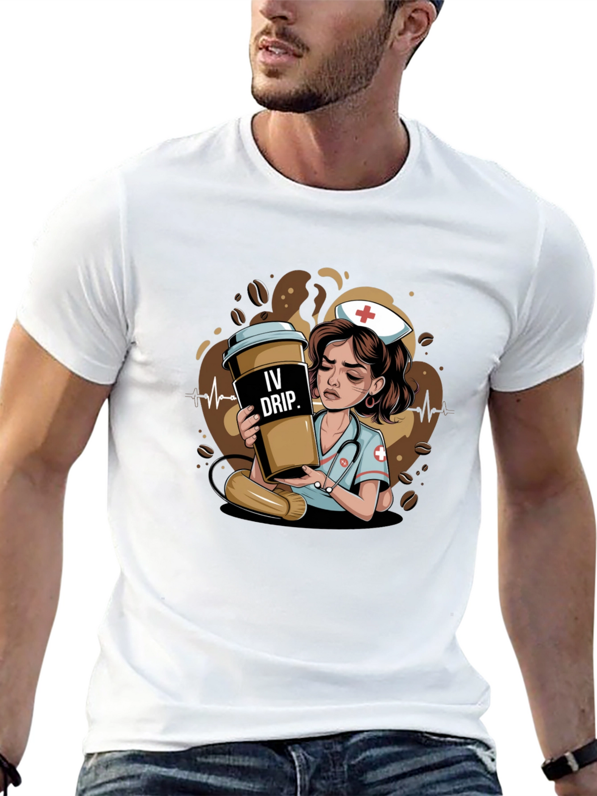 IV Drip Nurse Graphic Tee - Coffee Lover