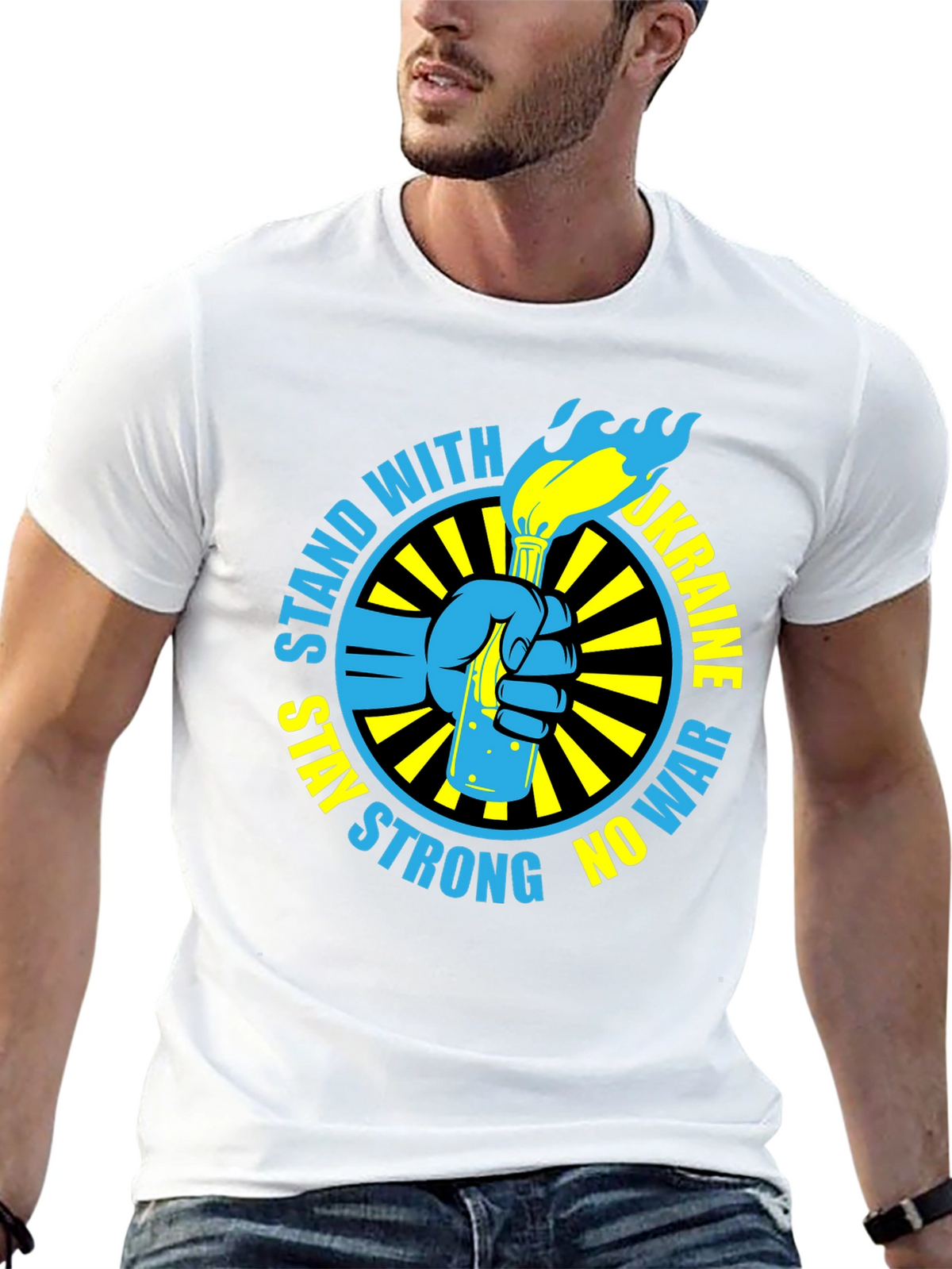 Stand with Ukraine T-Shirt - Stay Strong No War