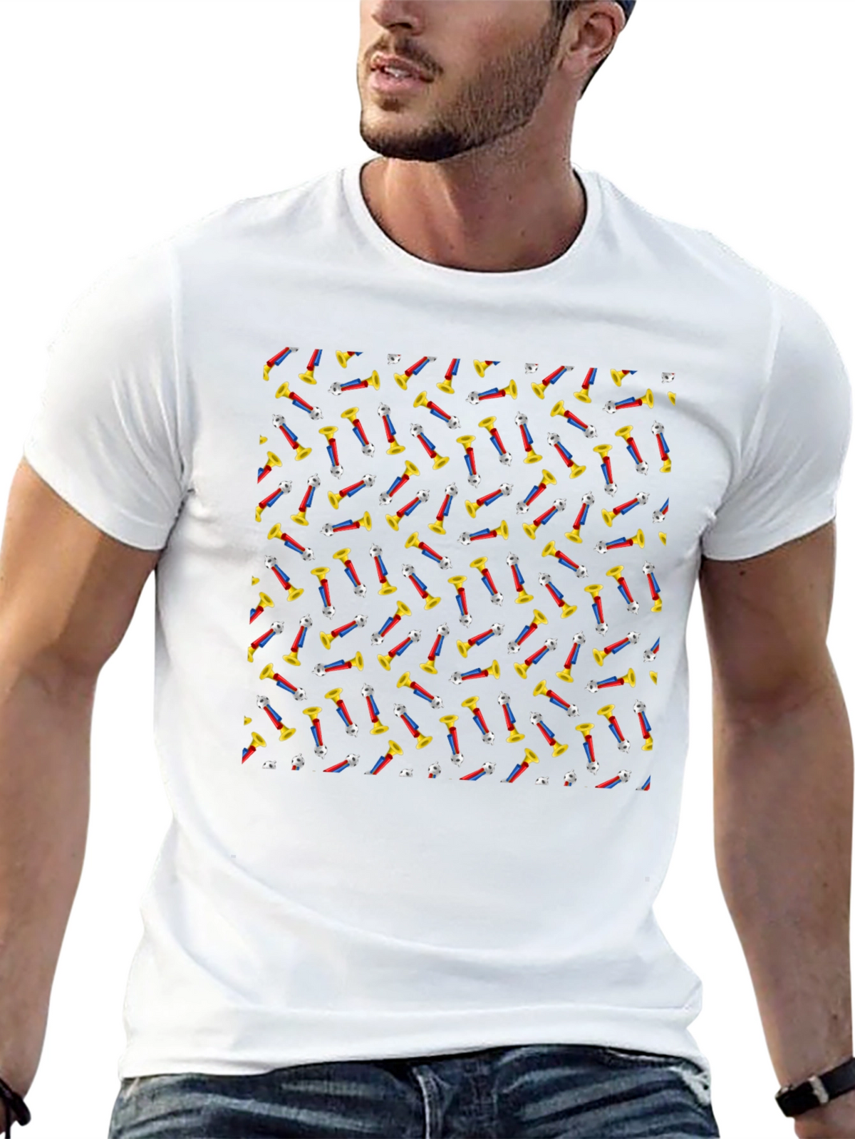 Retro PEZ Dispenser Pattern Black T-Shirt