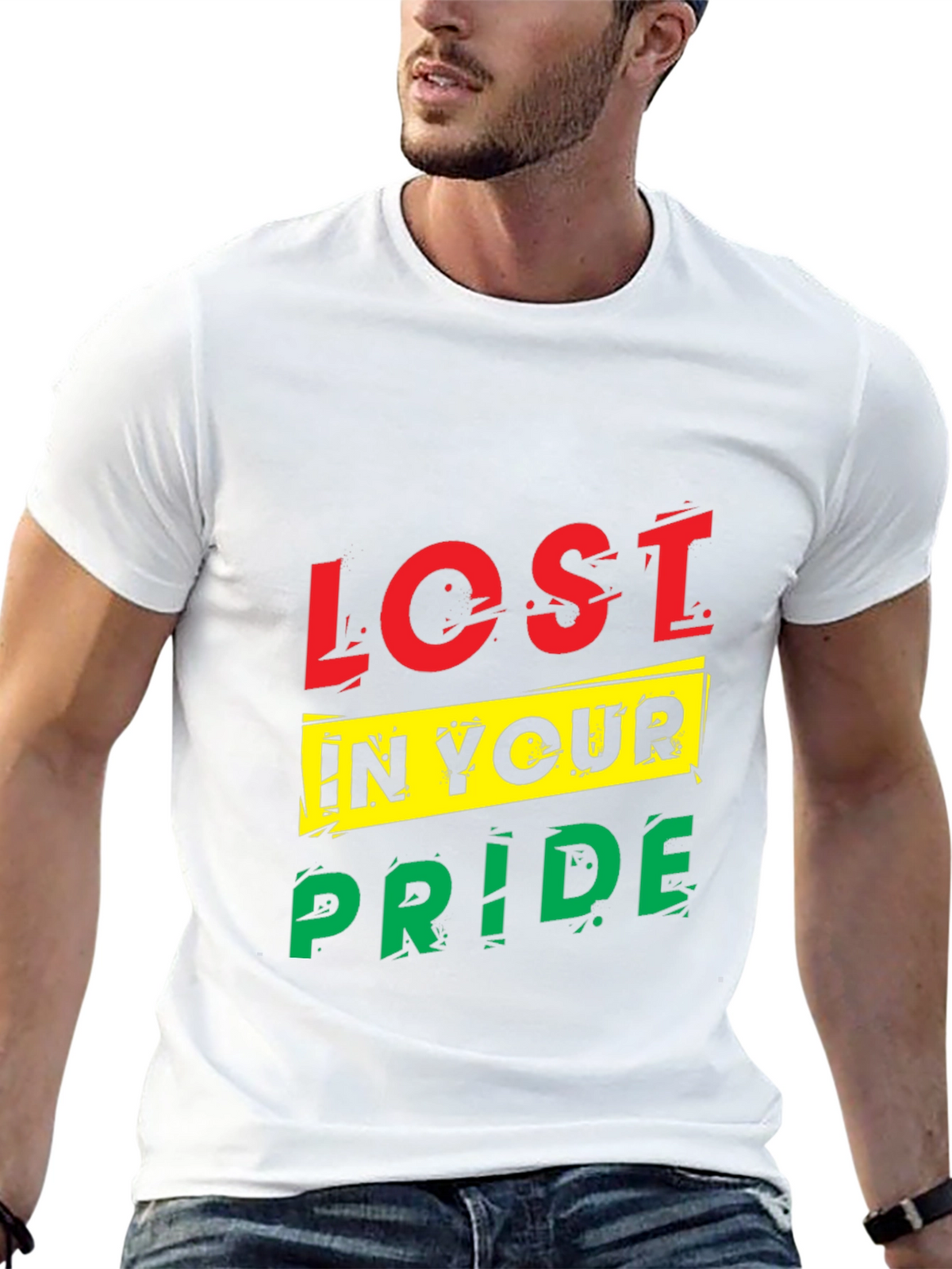 Lost In Your Pride Graphic T-Shirt - Black