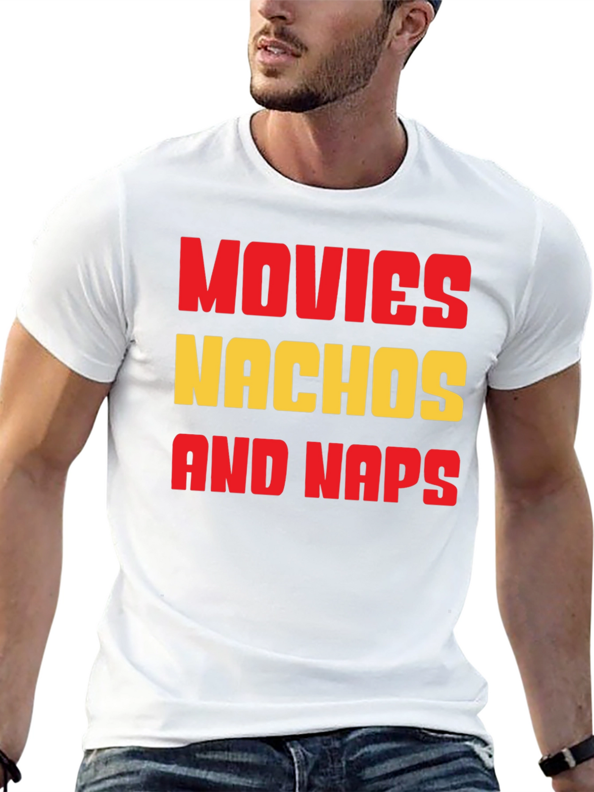 Movies Nachos and Naps Graphic T-Shirt
