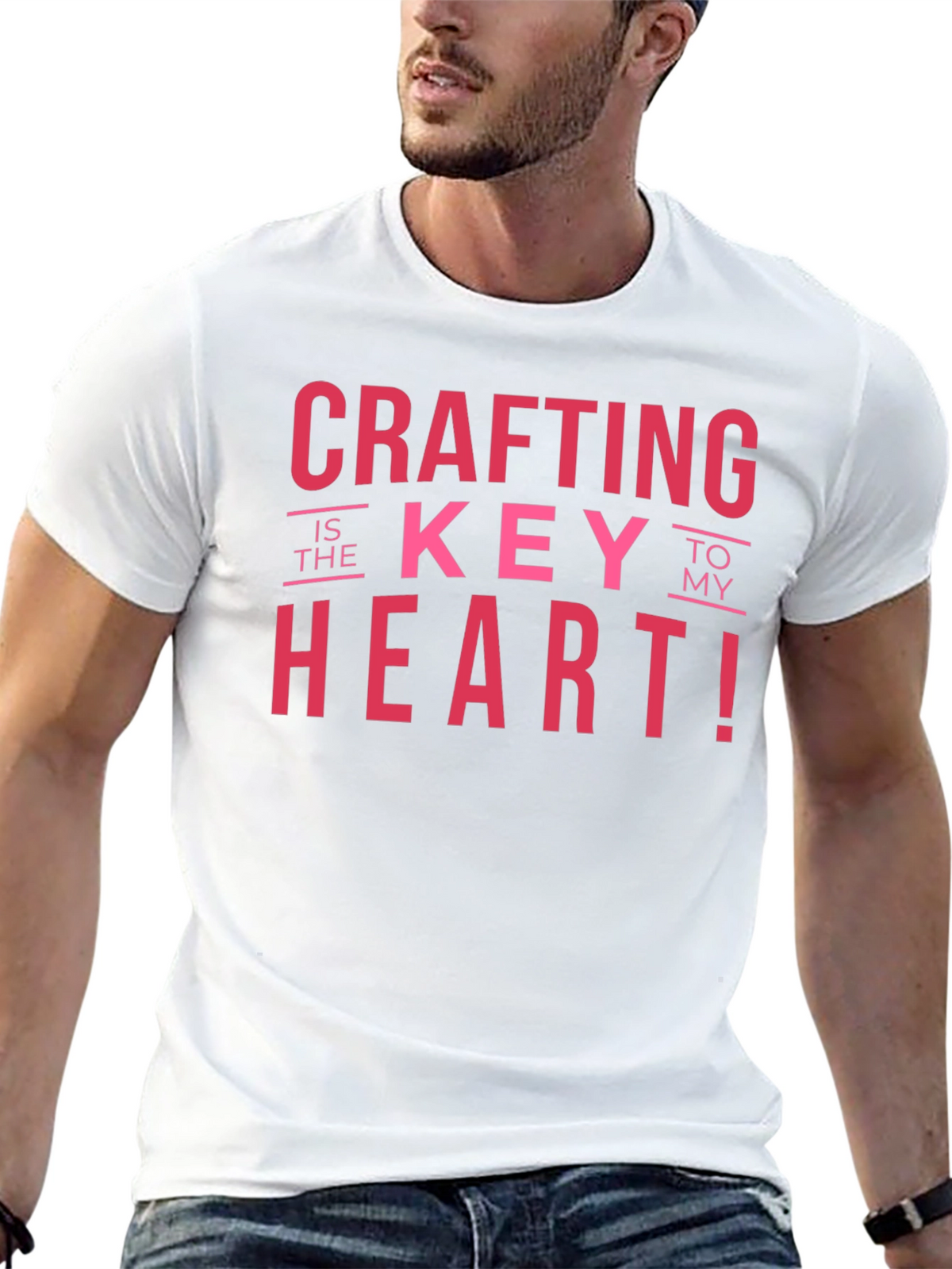 Crafting is Key to My Heart Black T-Shirt