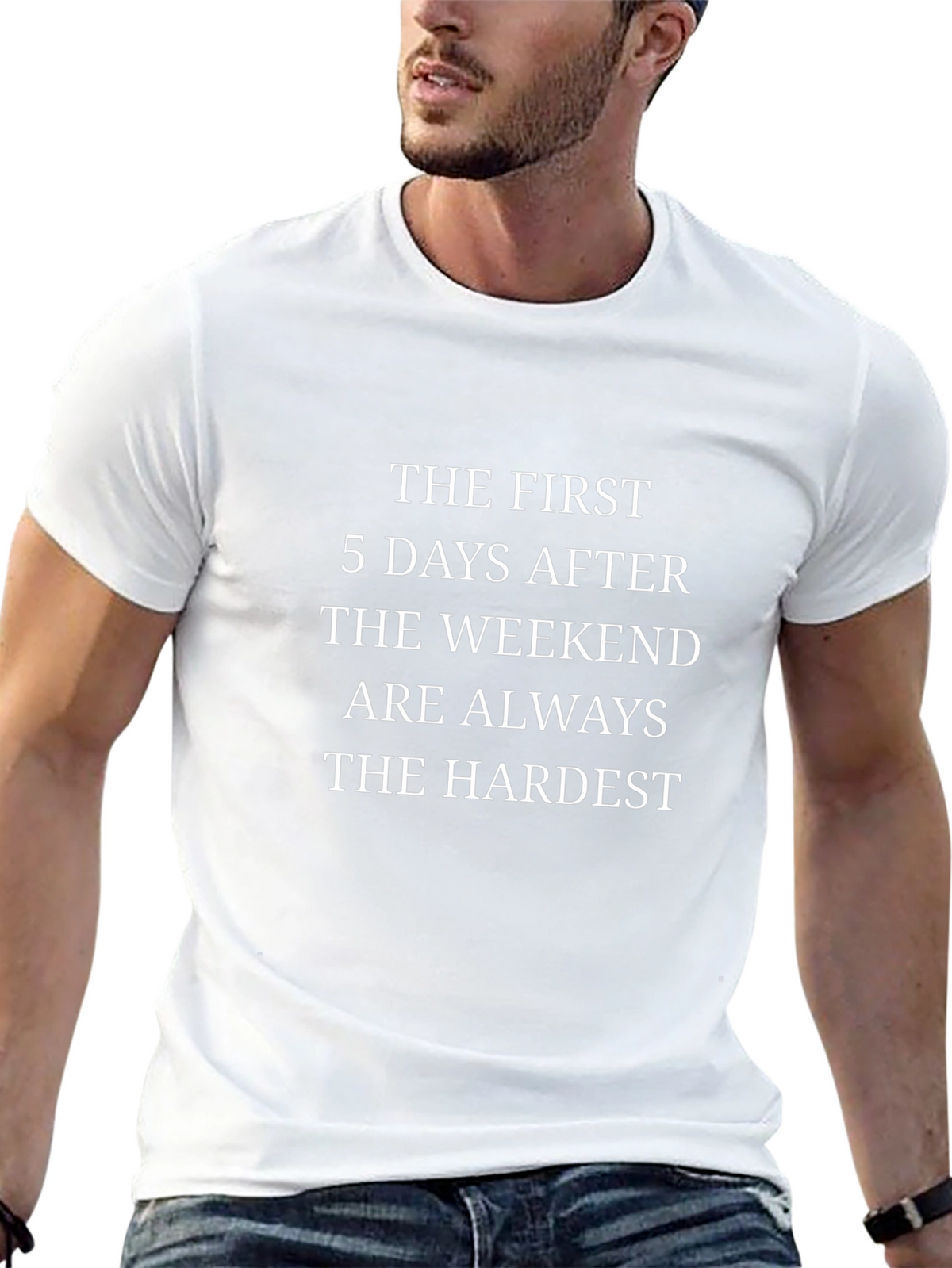Funny Hardest Days After Weekend Black Graphic Tee