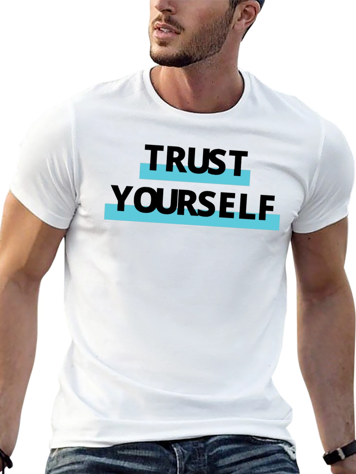 Trust Yourself Graphic Tee - Stylish Black T-Shirt