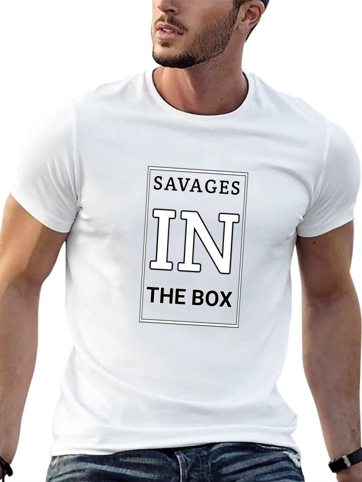 Savages in The Box Graphic T-Shirt - Black