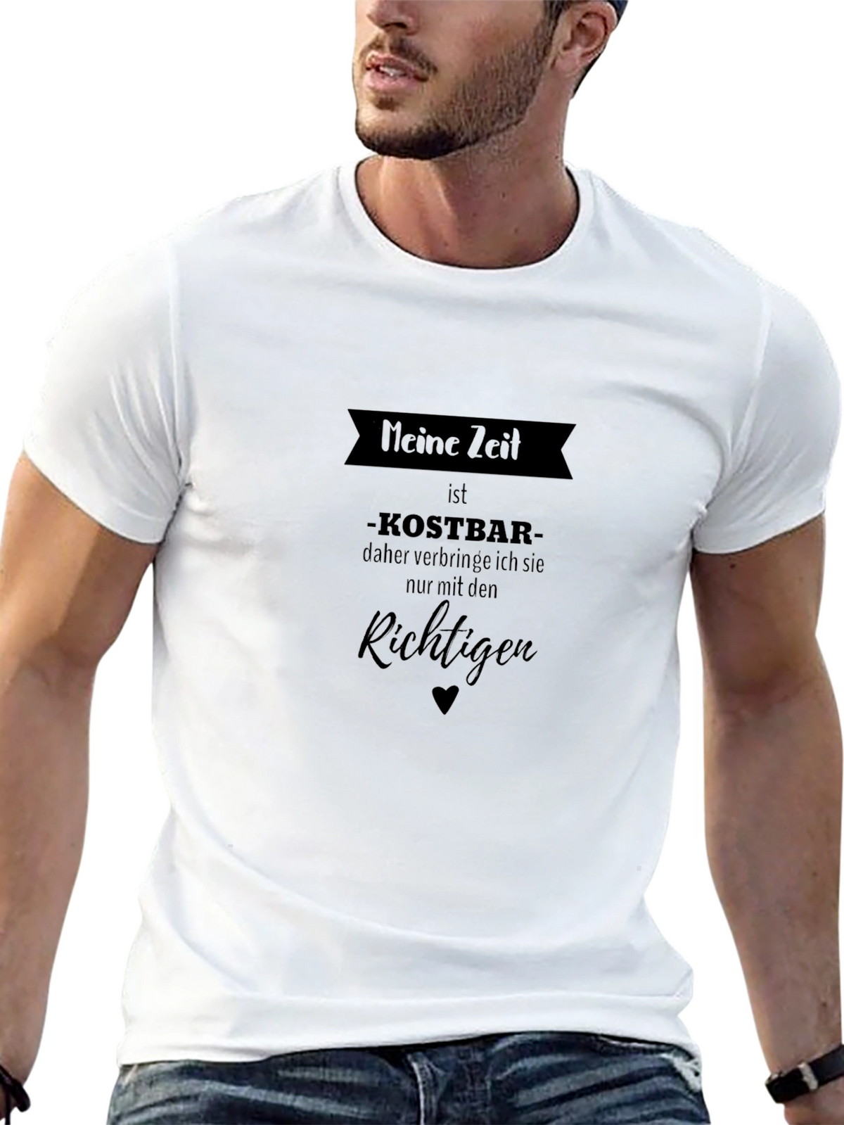 Meine Zeit is Kostbar T-Shirt - Mens Black Tee