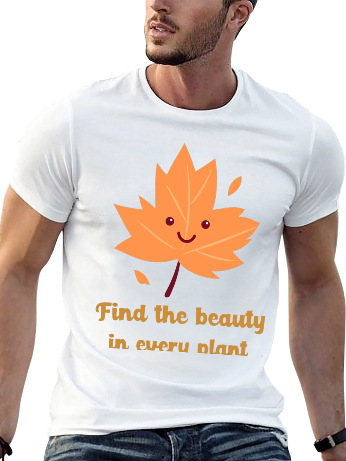 Cute Autumn Leaf Graphic T-Shirt