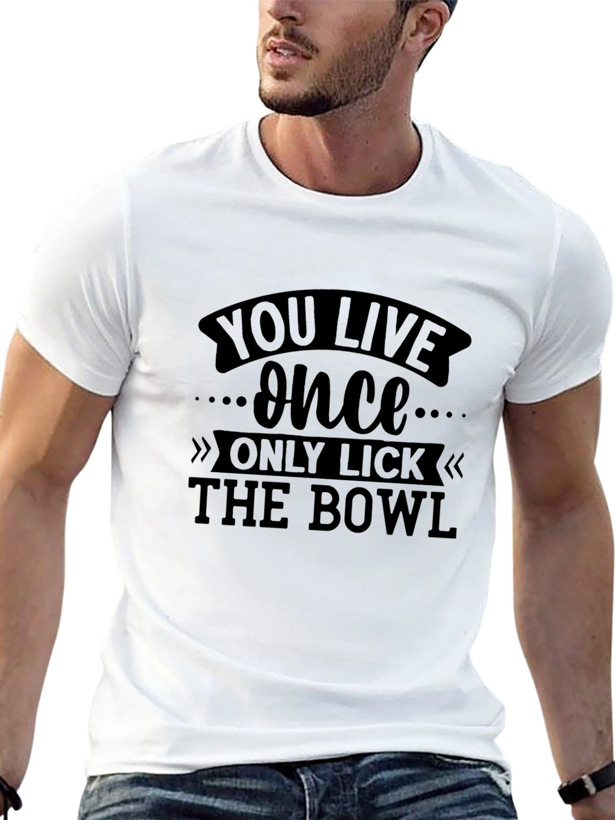 You Live Once Graphic Tee - Black