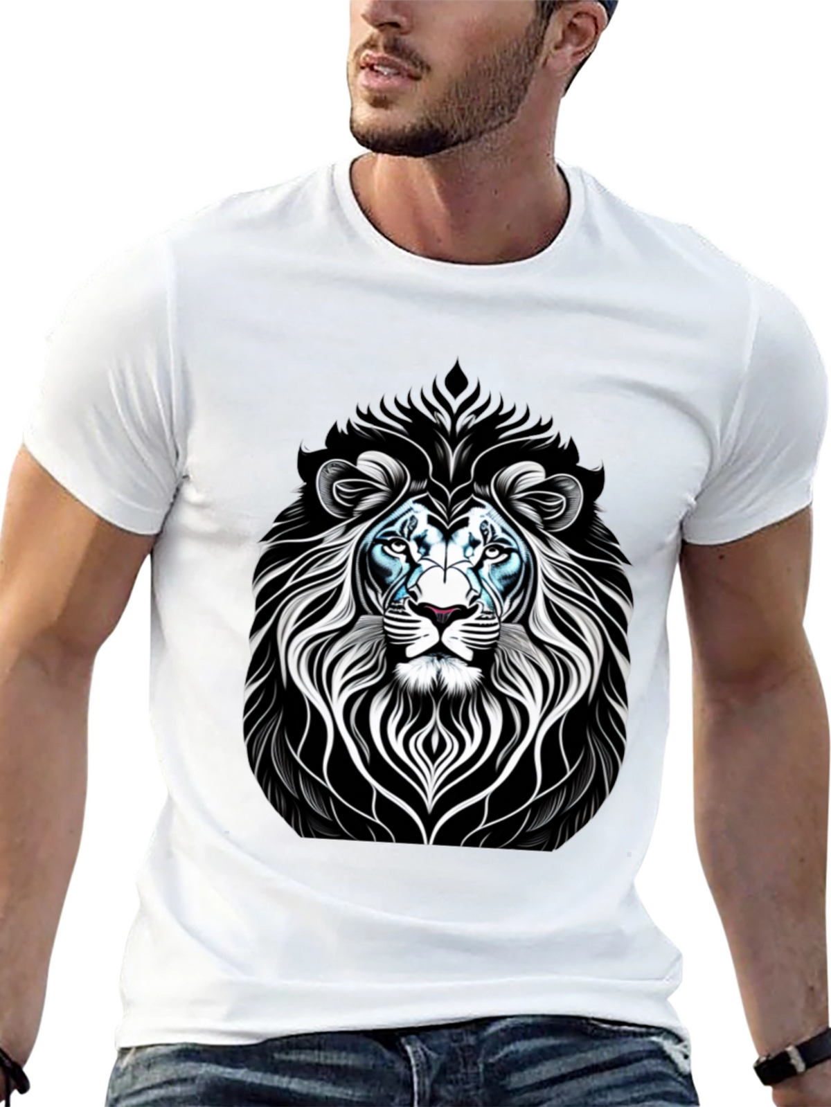 Lion Graphic Black T-Shirt
