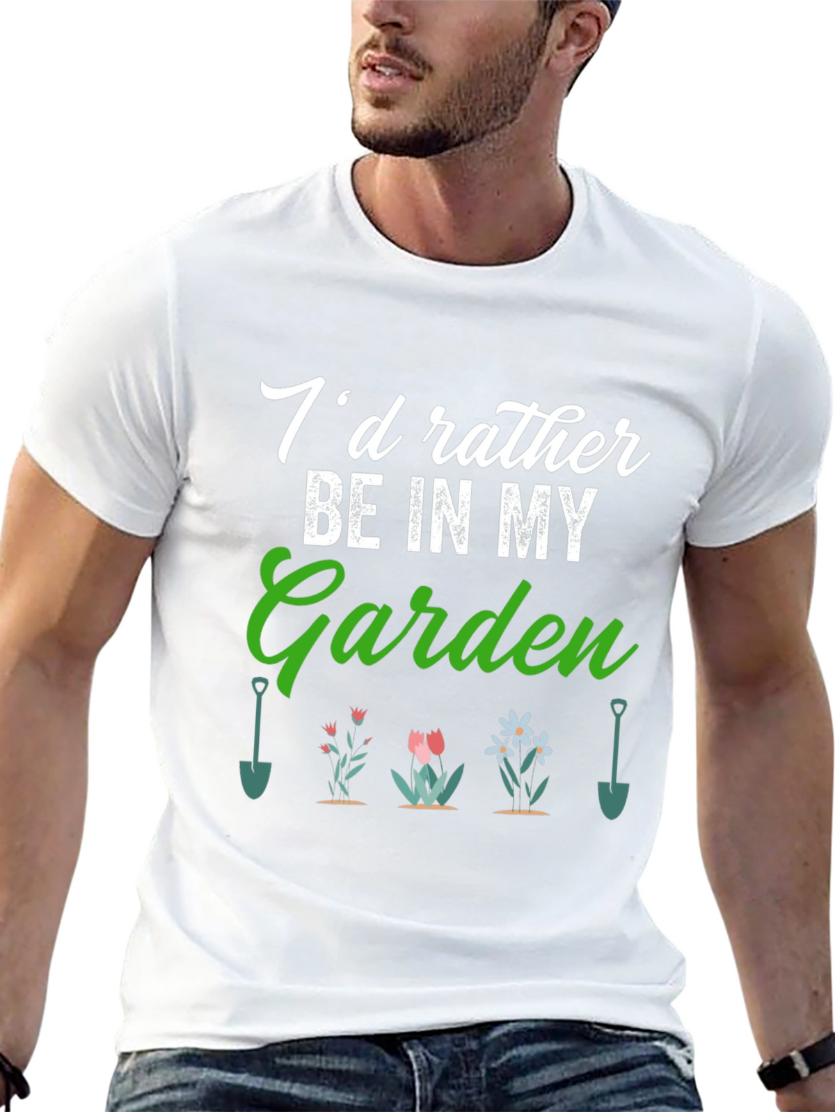 Gardener T-Shirt: Id Rather Be in My Garden