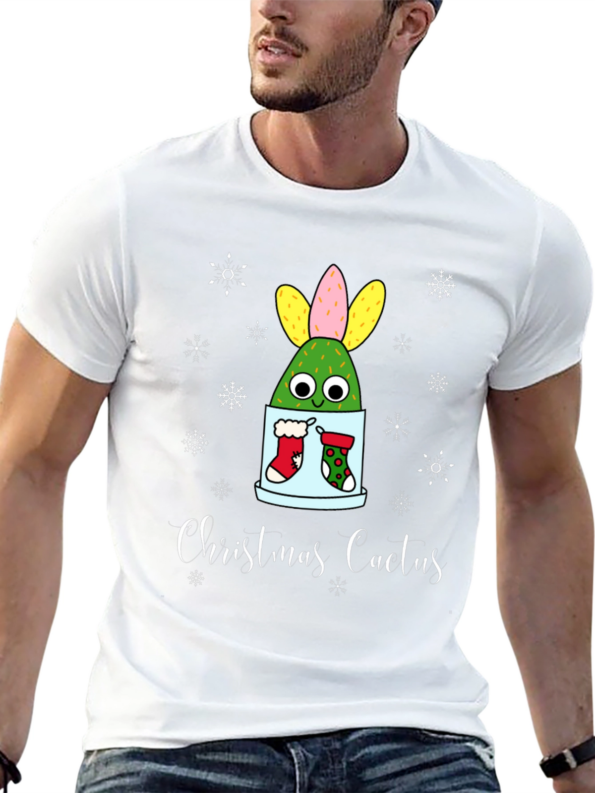 Christmas Cactus T-Shirt - Holiday Festive Tee