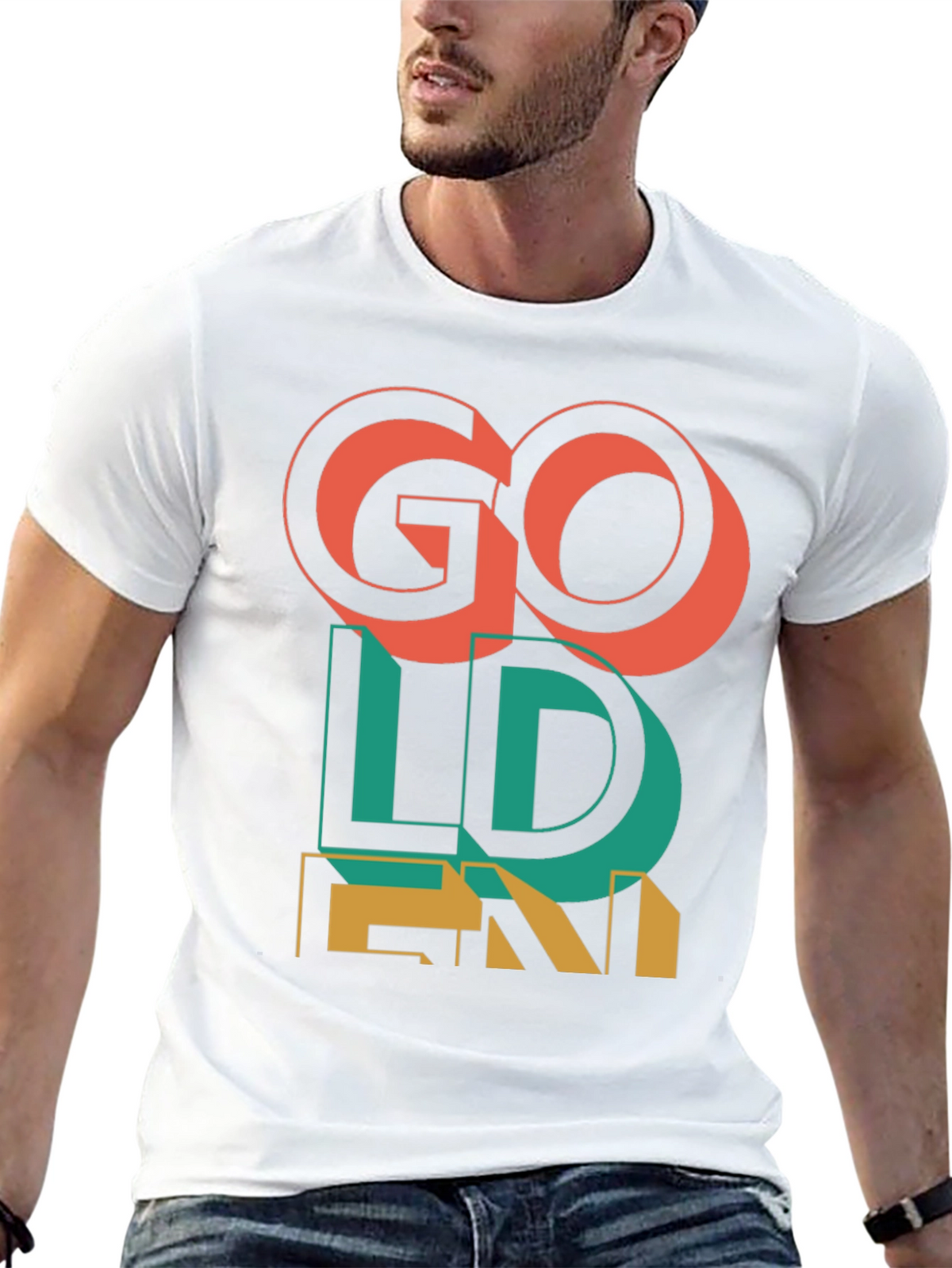Go Golden Graphic T-Shirt - Mens Fashion Tee