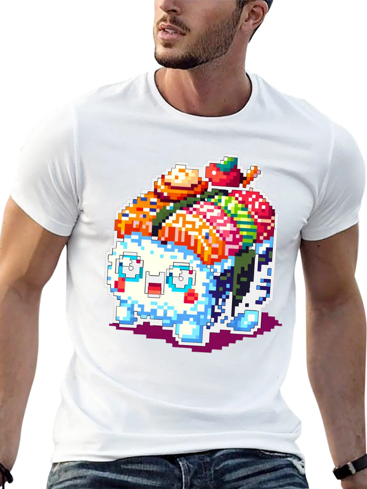 Sushi Monster Pixel Art T-Shirt