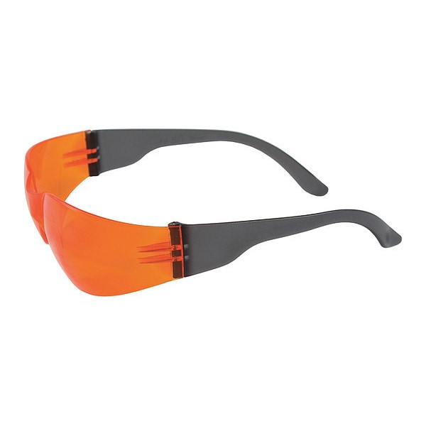 ZENON Z12, Safety Glasses, Anti-Scratch, Orange Lens, Orange Frame, Frameless