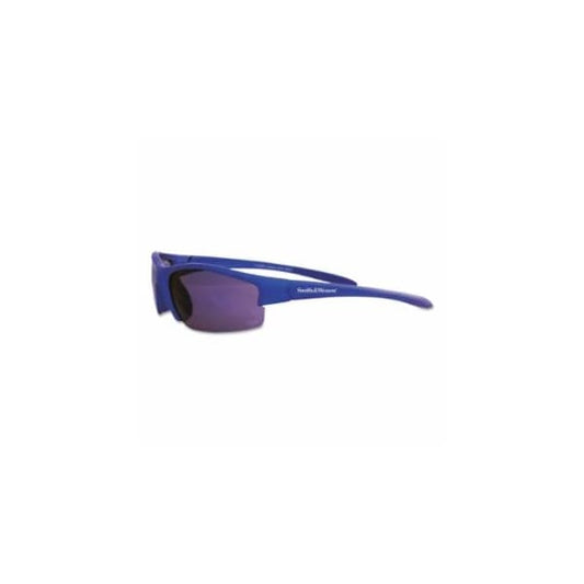 Equalizer Safety Glasses, Blue Mirror Polycarbonate Lens, Uncoated, Blue, Nylon