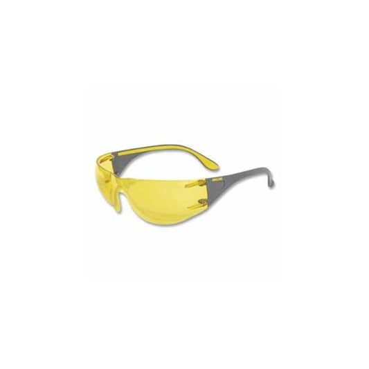 Adapt Safety Glasses, Industrial, Two Sided NK-100 Anti-Fog, Amber Lens, With Overmold, 12PK