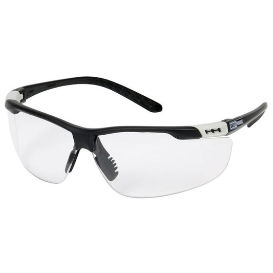 SAFETY WORKS Safety Glasses, AntiFog Lens, Width Adjustable, SemiRimless Frame, Black Frame