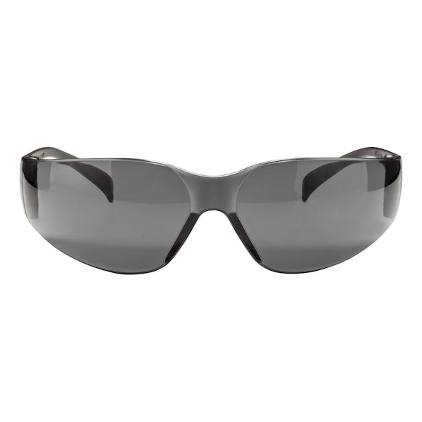 Safety Glasses Gray Lens, Gray Frame, Wraparound
