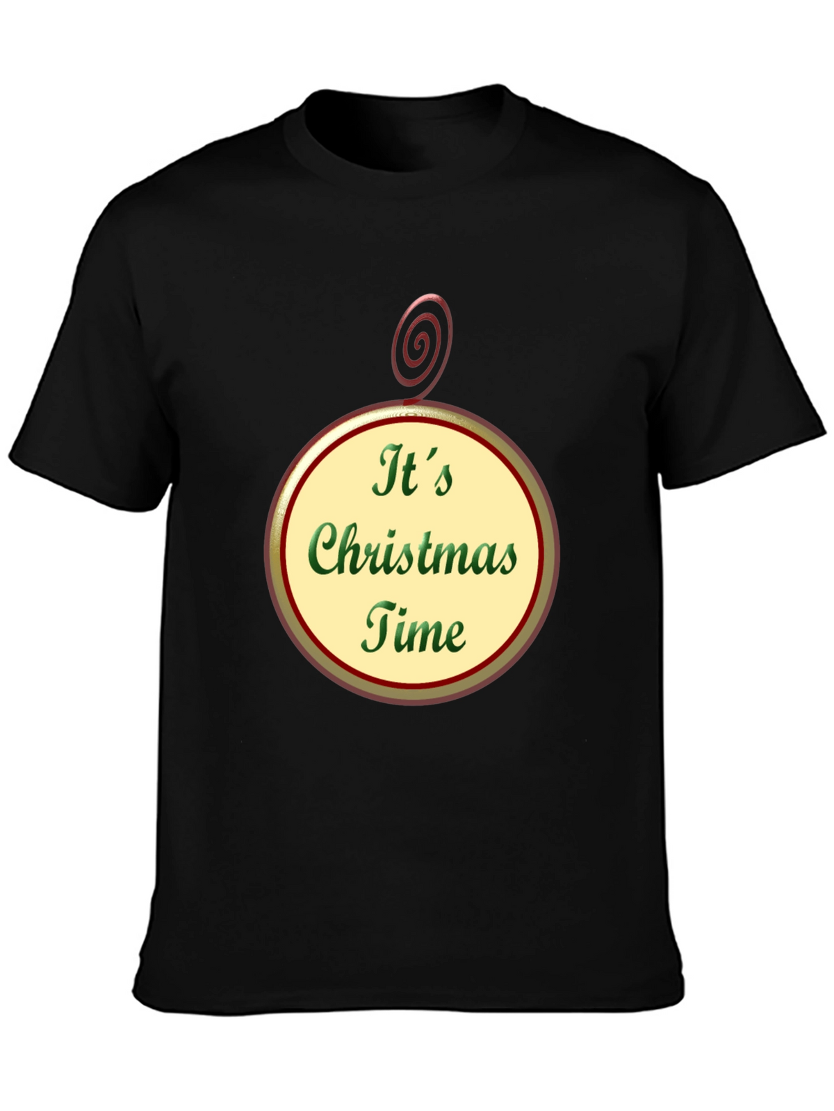 Its Christmas Time Black T-Shirt