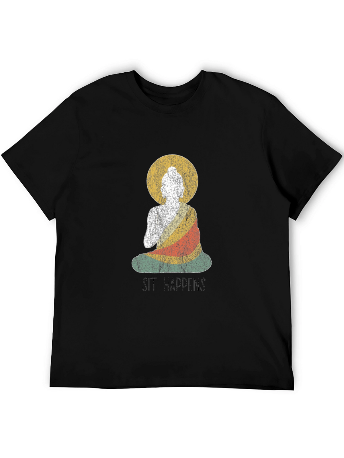 Sit Happens Buddha Graphic T-Shirt