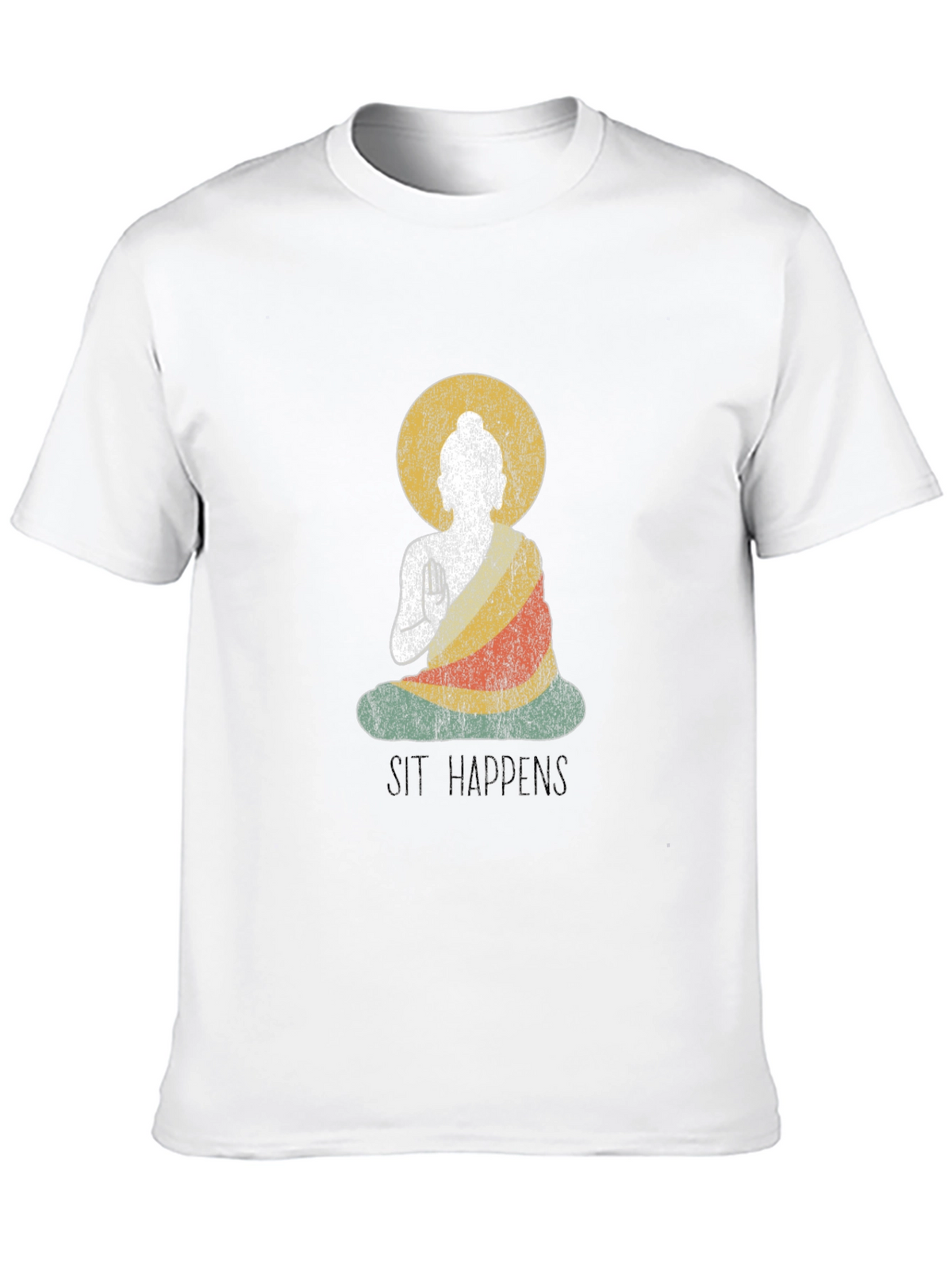 Sit Happens Buddha Graphic T-Shirt