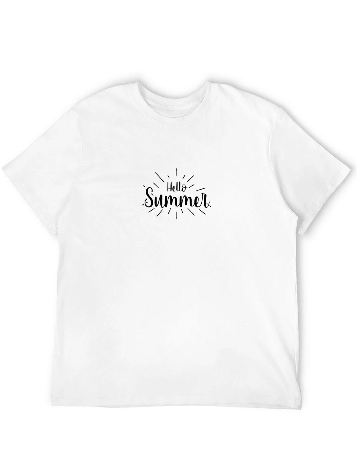 Hello Summer Black Graphic Tee - Casual Cotton T-Shirt