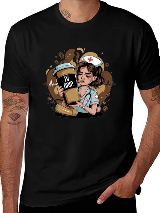 IV Drip Nurse Graphic Tee - Coffee Lover