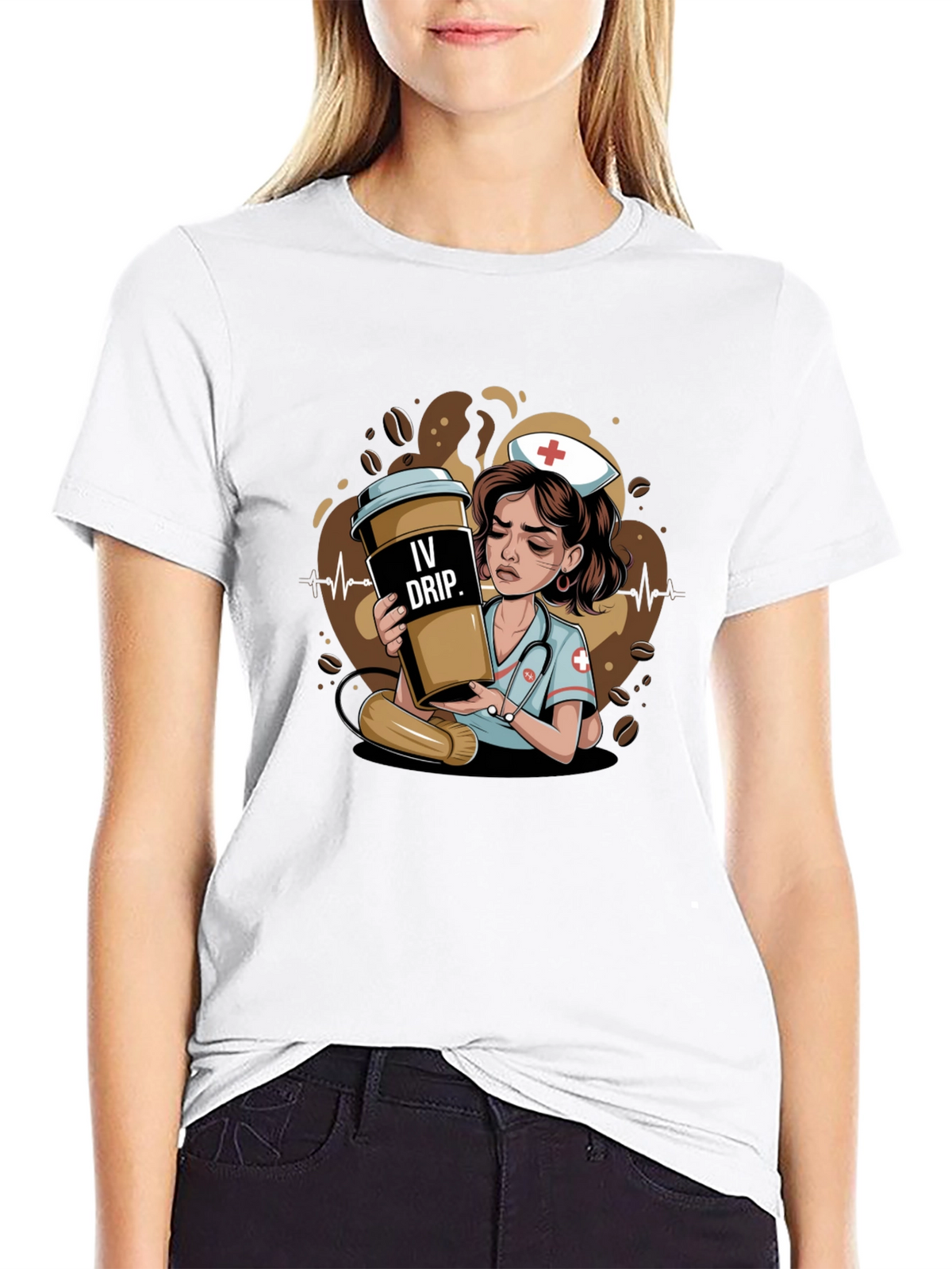 IV Drip Nurse Graphic Tee - Coffee Lover