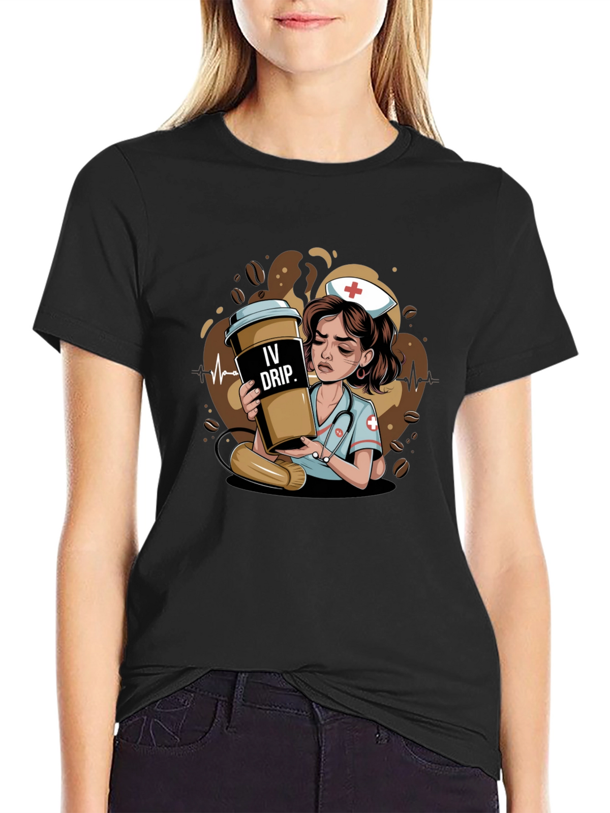 IV Drip Nurse Graphic Tee - Coffee Lover