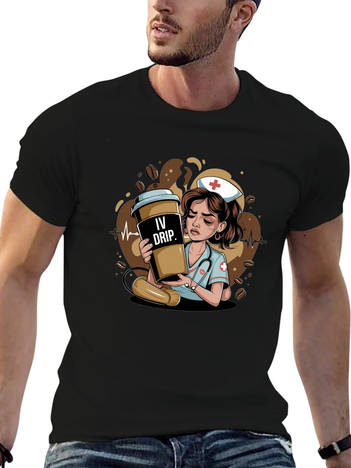 IV Drip Nurse Graphic Tee - Coffee Lover