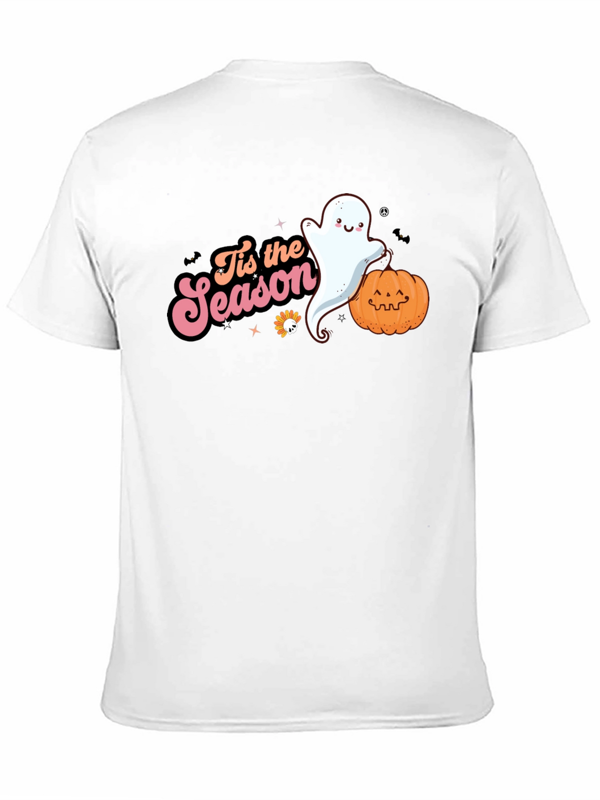 Tis the Season Ghost & Pumpkin Black T-Shirt