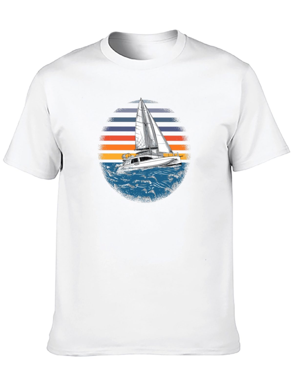 Sailboat Sunset Graphic Tee - Black