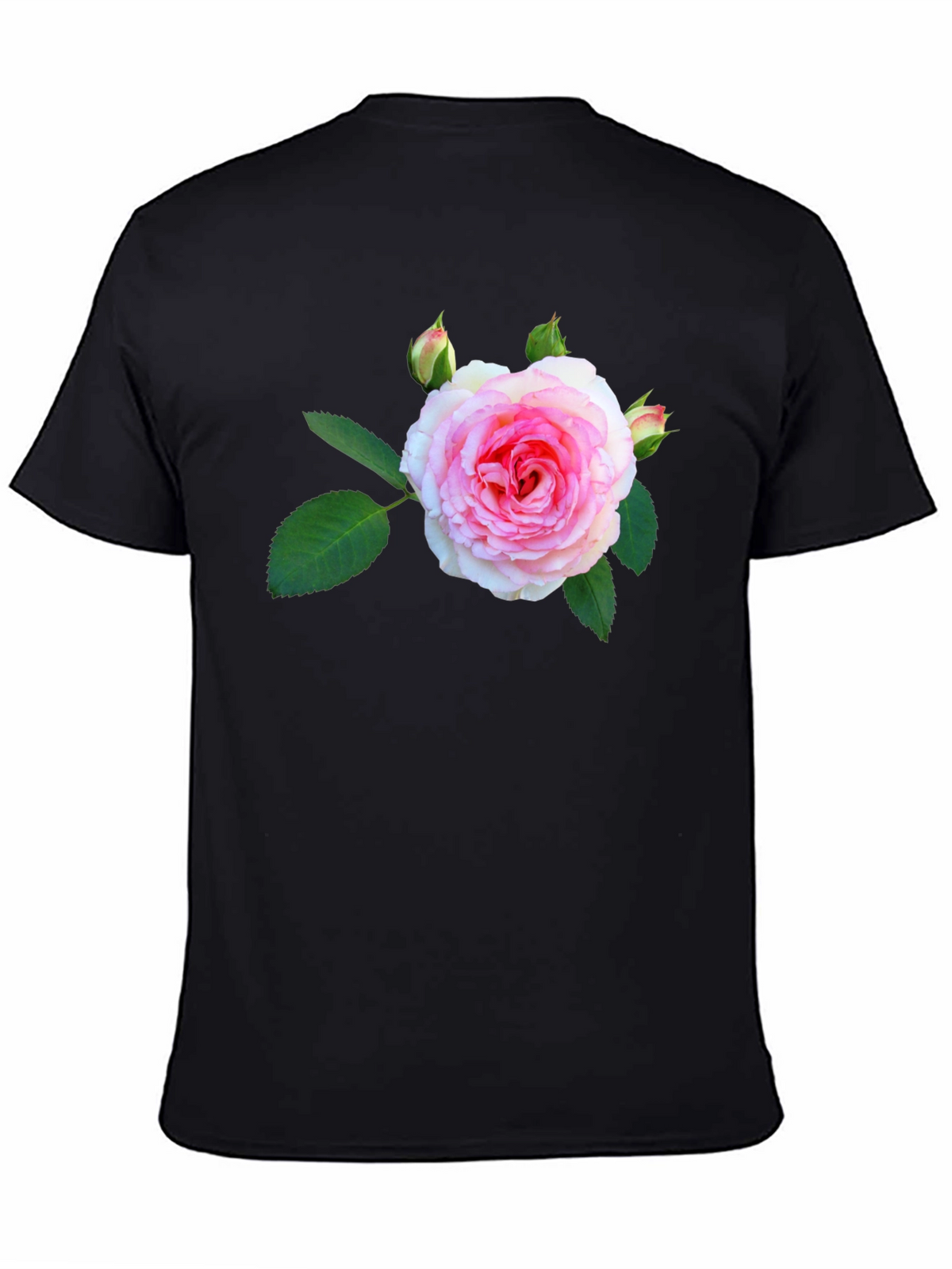 Floral Print Black T-Shirt
