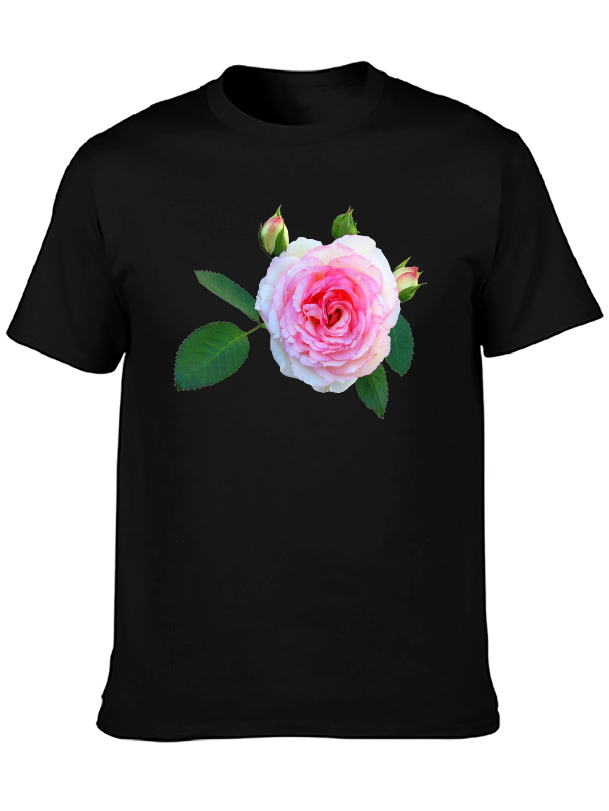 Floral Print Black T-Shirt