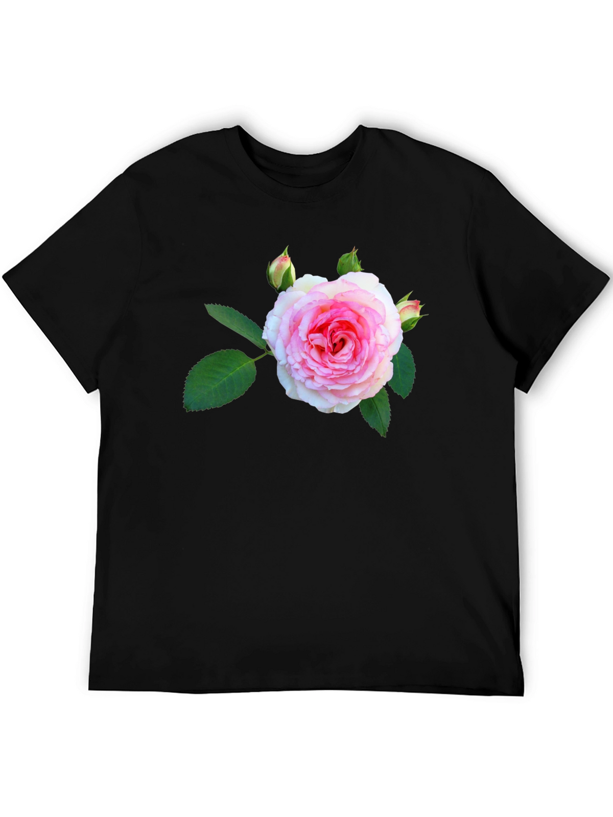 Floral Print Black T-Shirt