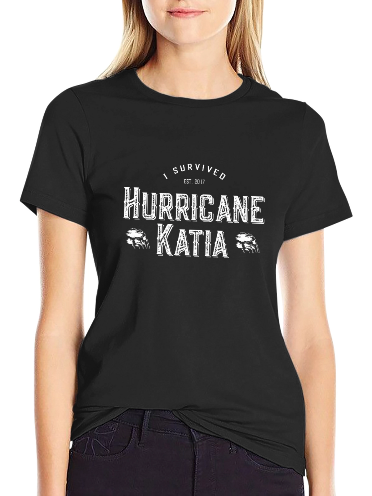 I Survived Hurricane Katia Black T-Shirt