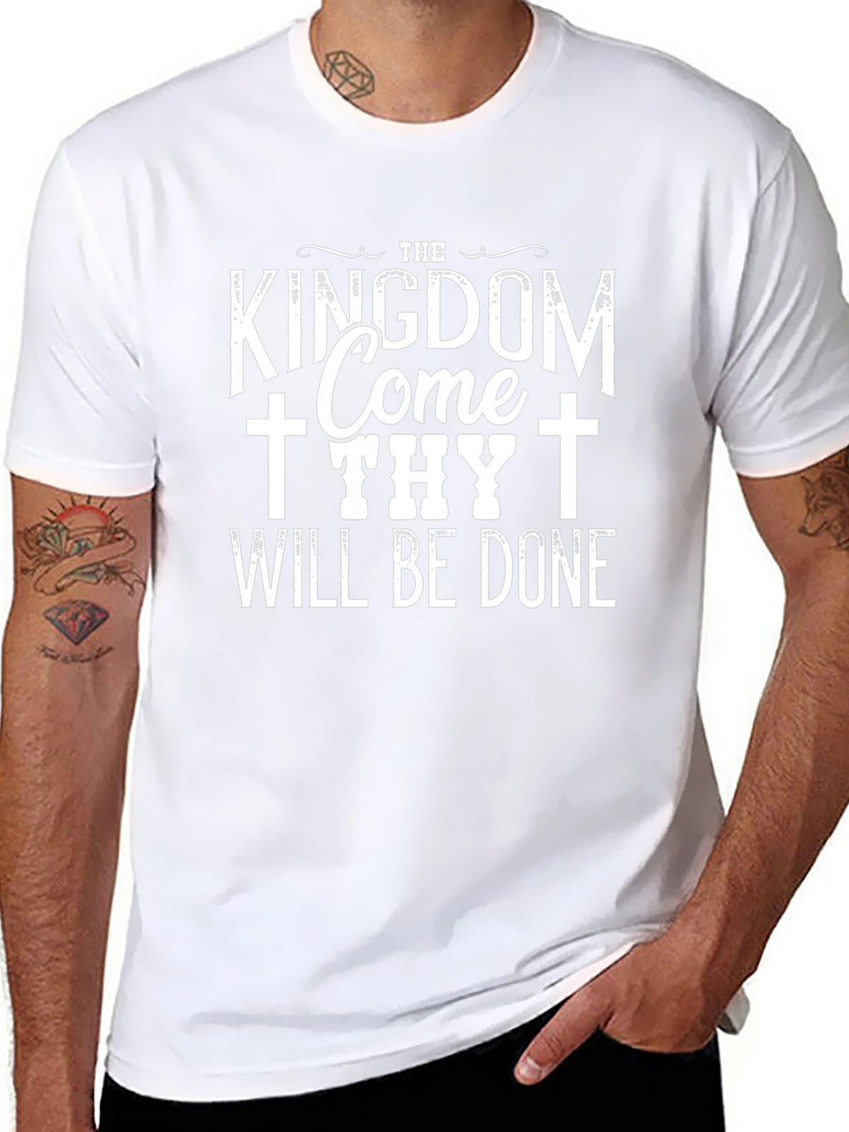 Kingdom Come Thy Will Be Done Black T-Shirt