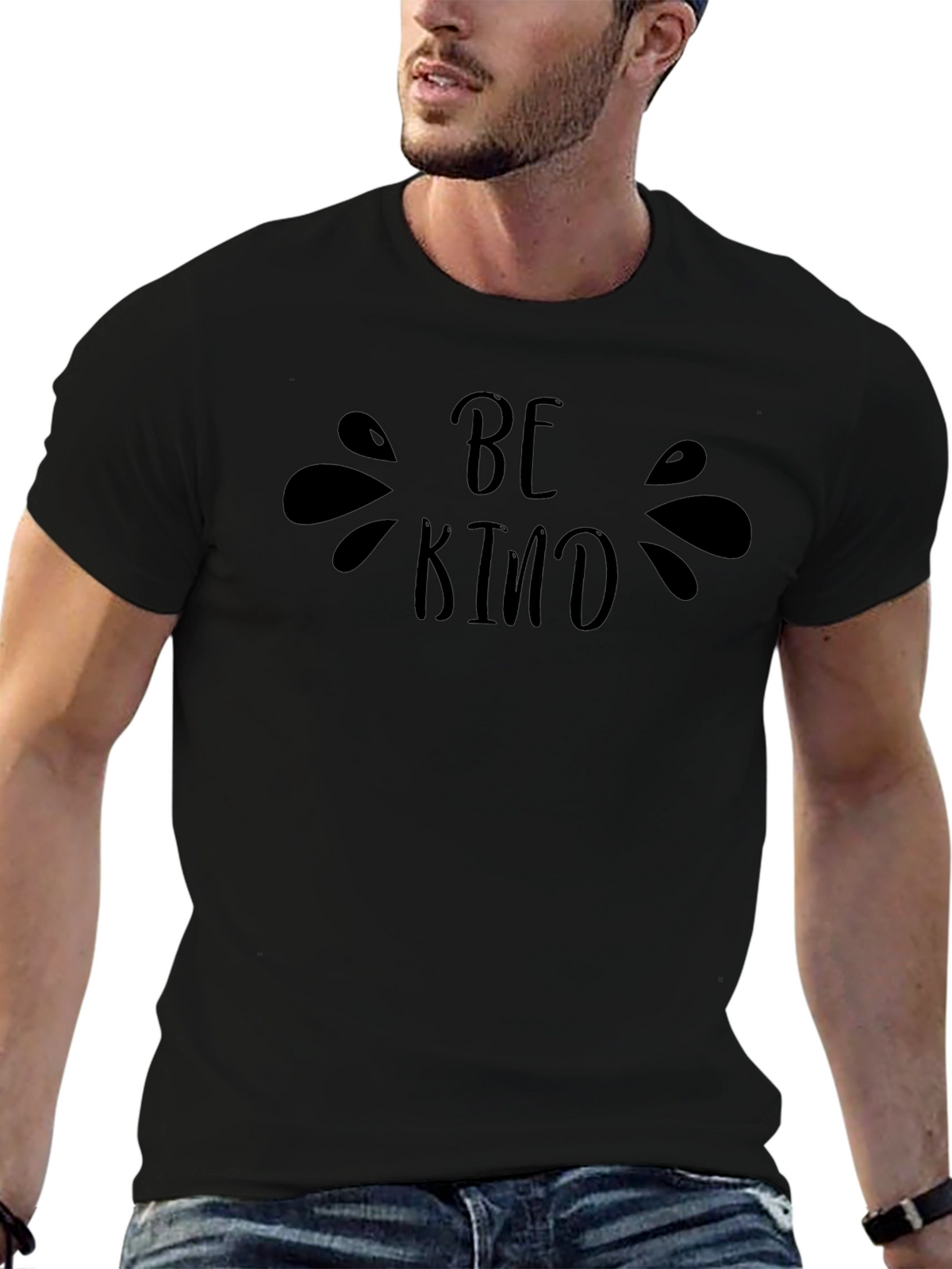 Be Kind Black Graphic Tee - Unisex Soft Cotton