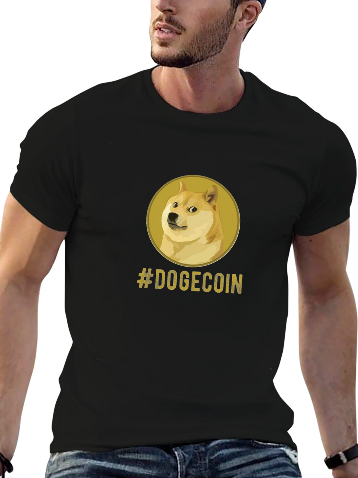 Dogecoin Meme Black T-Shirt - Crypto Currency Tee