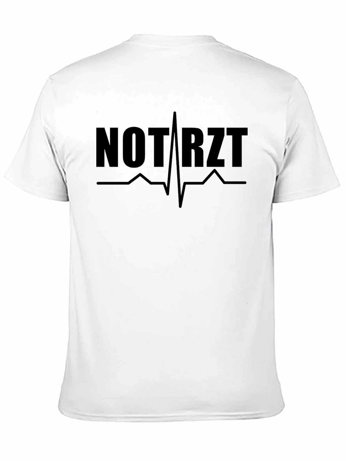 NOTARZT Black T-Shirt Emergency Doctor Heartbeat Design