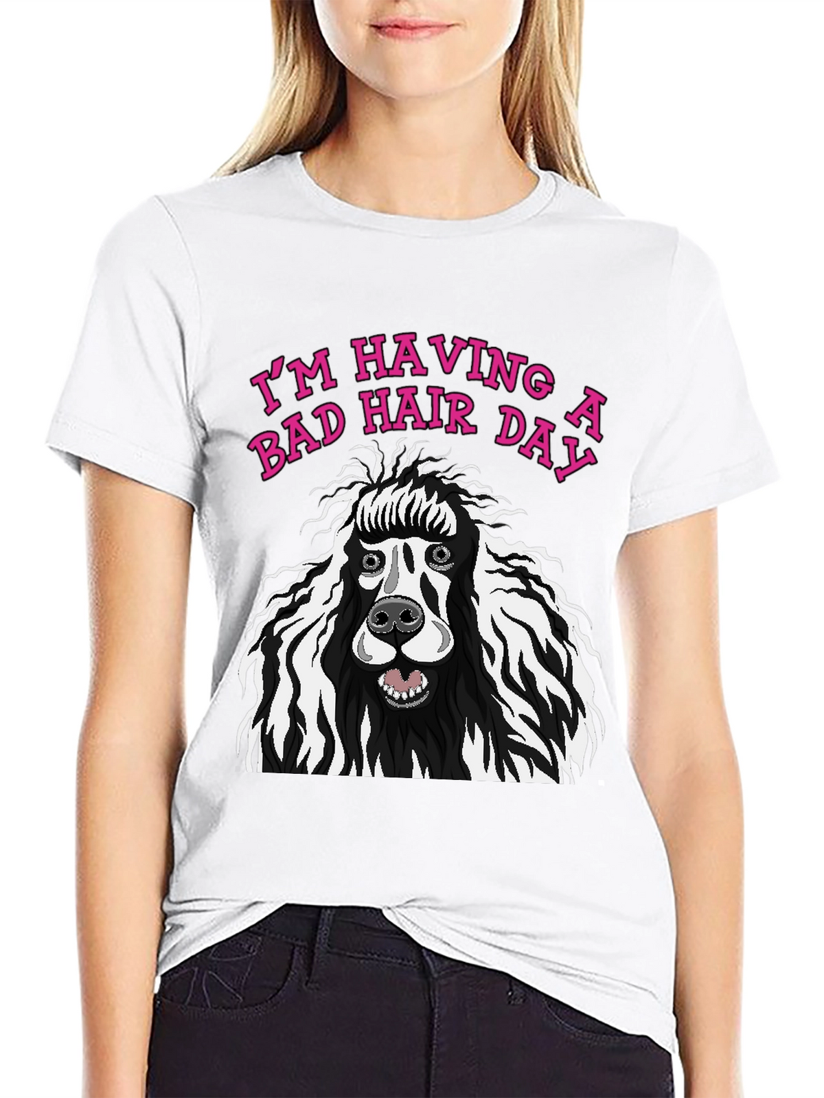 Bad Hair Day Poodle Graphic Tee
