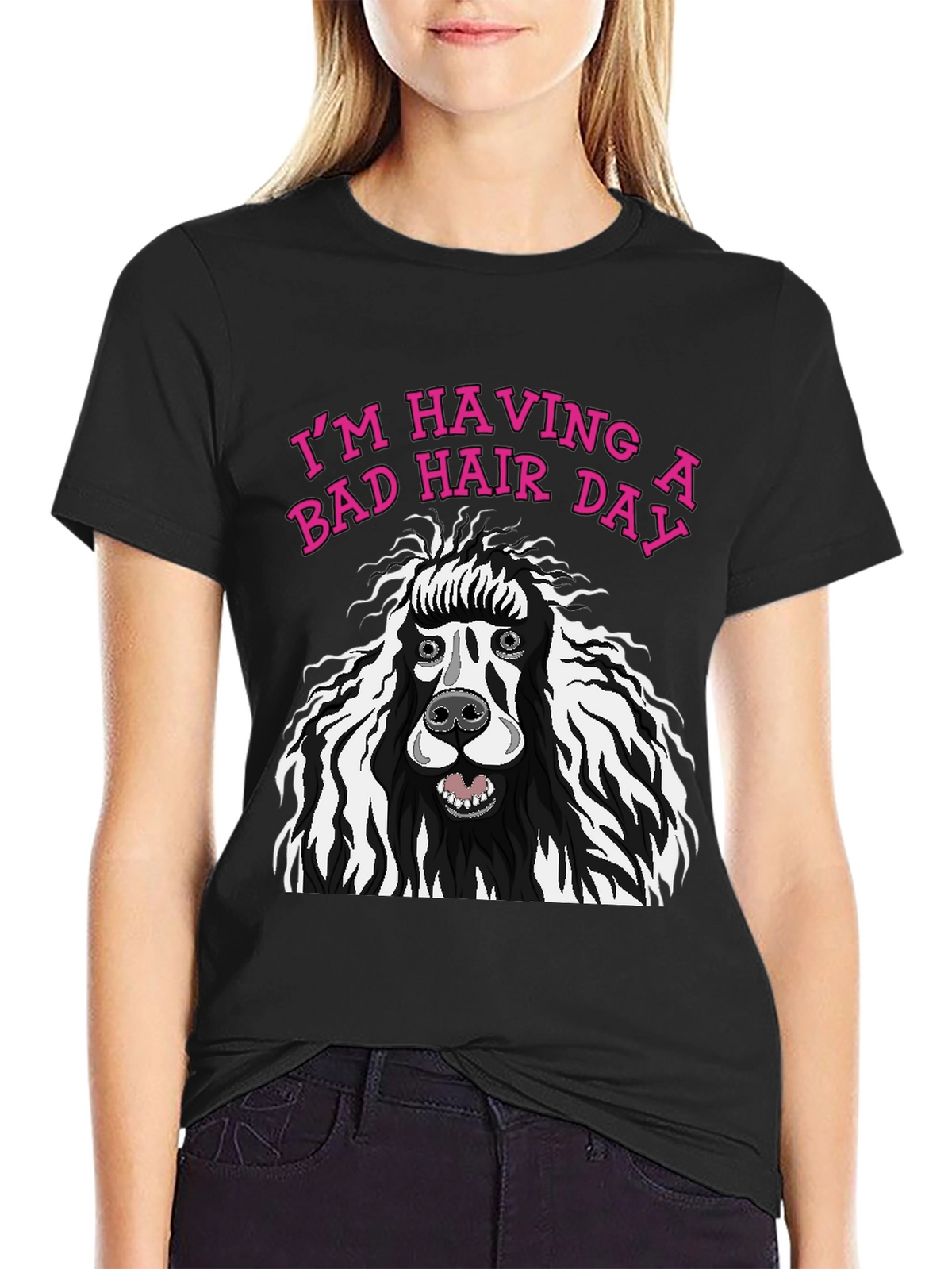Bad Hair Day Poodle Graphic Tee