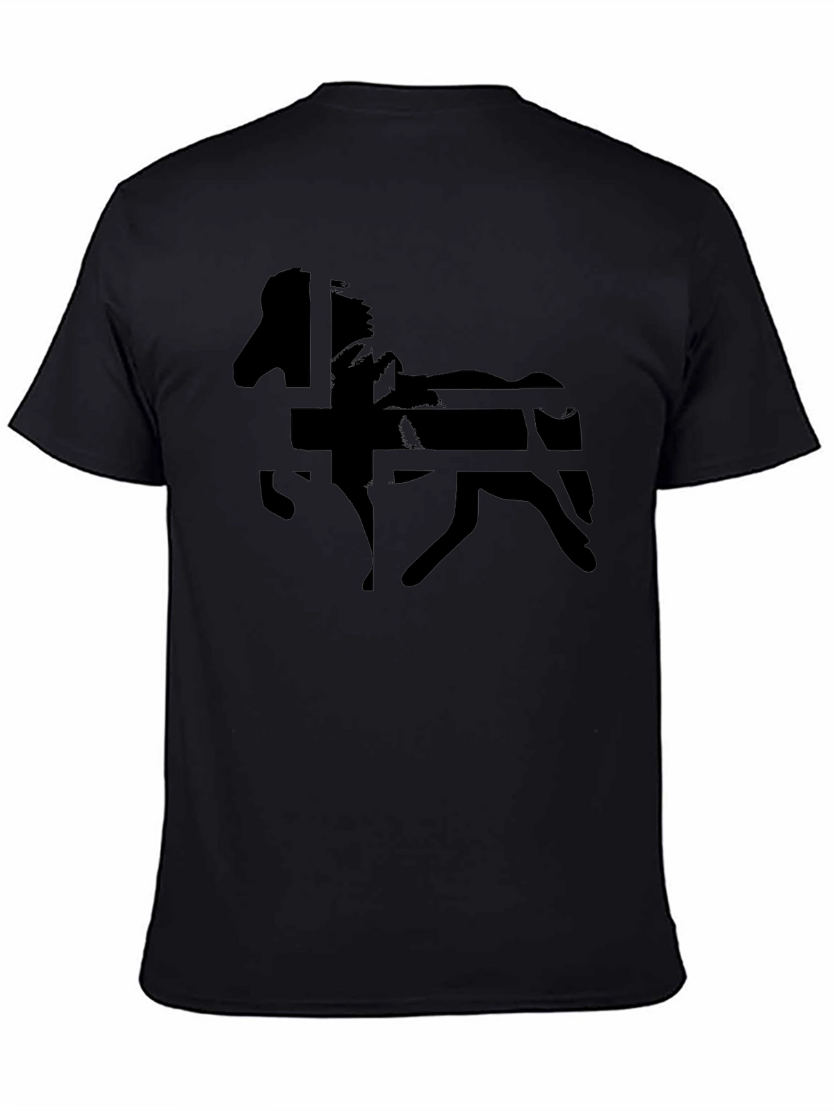 Black Horse Graphic Tee - Mens Casual Shirt