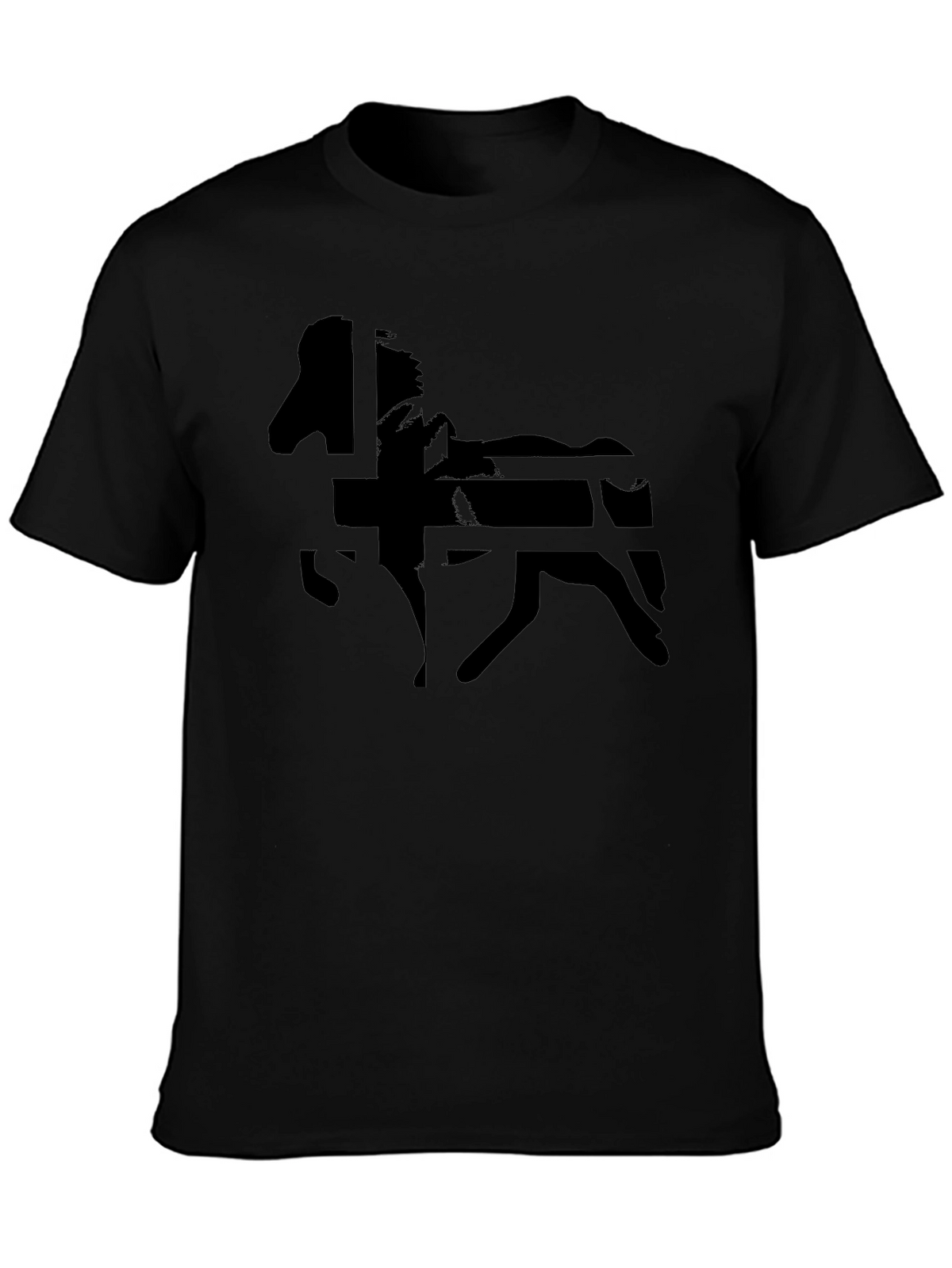 Black Horse Graphic Tee - Mens Casual Shirt