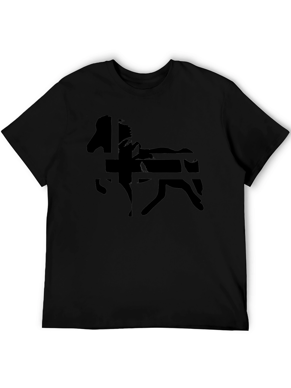 Black Horse Graphic Tee - Mens Casual Shirt