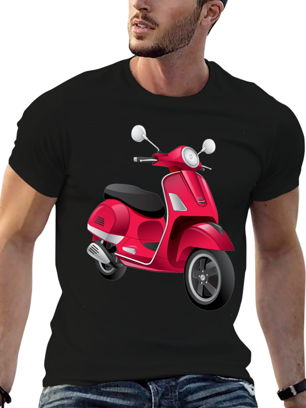 Scooter Graphic Tee - Retro Style