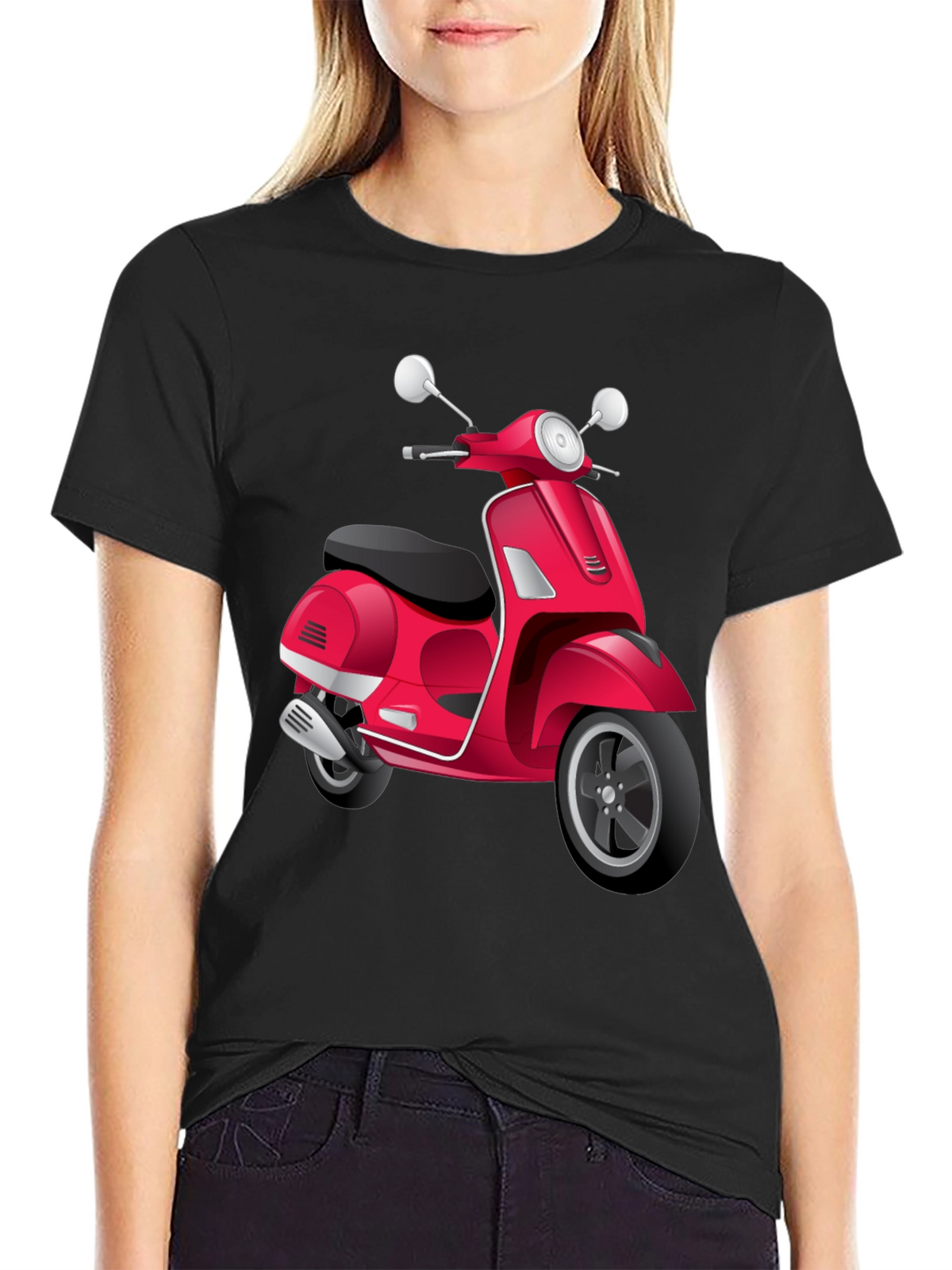 Scooter Graphic Tee - Retro Style