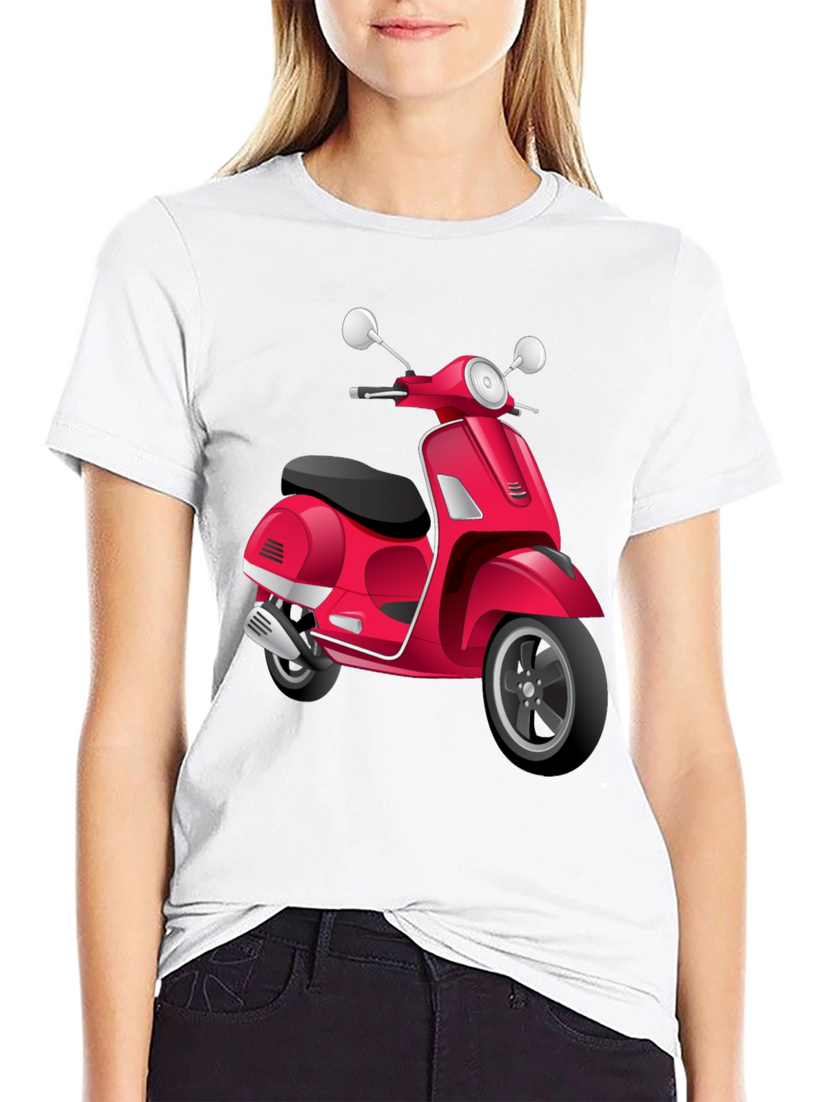 Scooter Graphic Tee - Retro Style