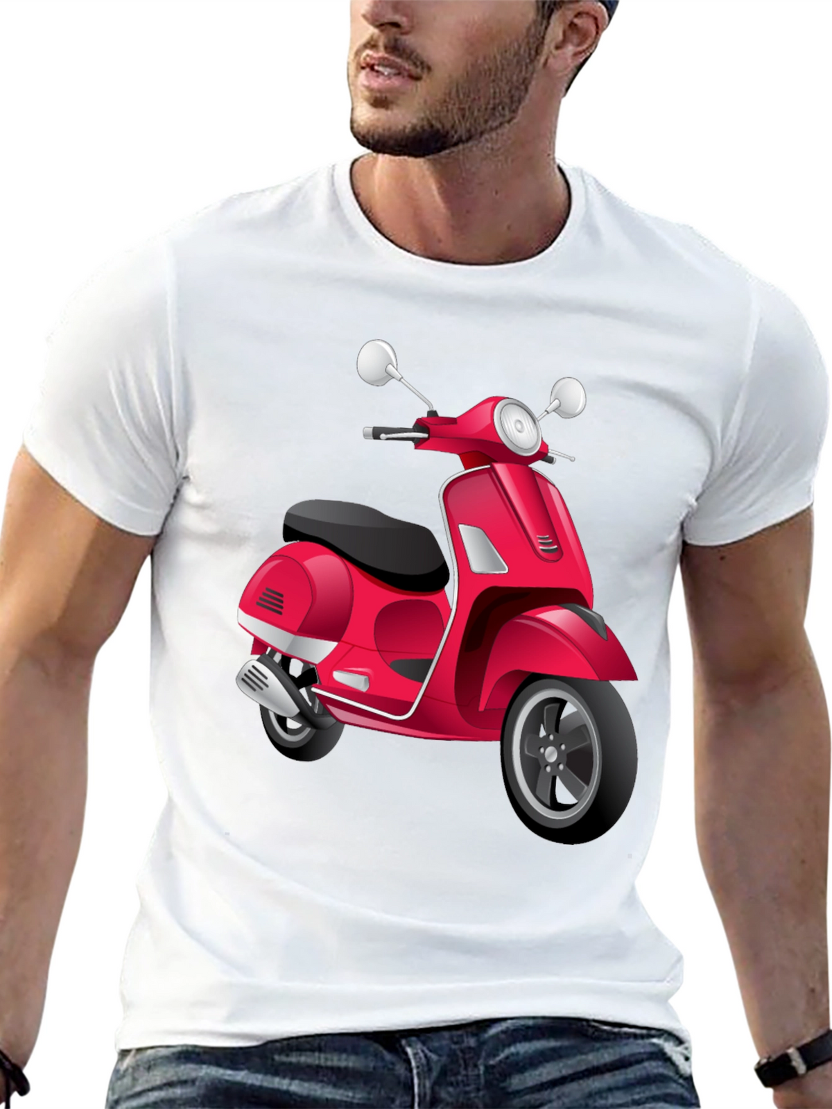 Scooter Graphic Tee - Retro Style